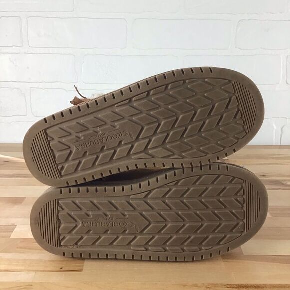 UGG tan suede leather Koolaburra black flat boots sherpa size 4 - Picture 8 of 16